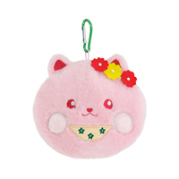 Dompet Koin Boneka Kucing Kawaii, Kantong Boneka Custom dengan Gantungan Kunci, Dompet Boneka Hewan Lembut Isi Kapas, Unisex, Untuk Penggunaan Sehari-hari
