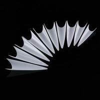 500 pièces/boîte – Faux ongles pointus en ABS acrylique, style stiletto, pour extension complète, 10 tailles, idéal pour salon de manucure