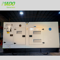 Groupe électrogène MADO CMP200T à cadre ouvert, silencieux, moteur diesel 160 kW/200 kVA, 1800 tr/min, triphasé, 4 fils, ATS Smartgen Deepsea