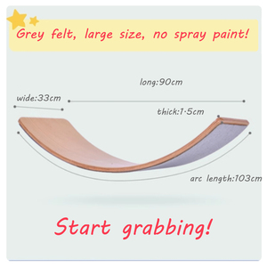 กระดานฝึกประสาทสัมผัสสำหรับเด็กเล่นโยคะกระดานโค้งของเล่น Montessori สีรุ้งของเล่น Montessori - Product Image 3