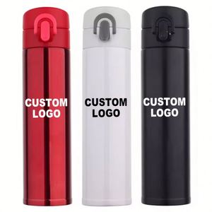 Bouteille isotherme en acier inoxydable à double paroi avec couvercle à ouverture rapide, personnalisable pour cadeaux promotionnels, vente en gros - Product Image 2