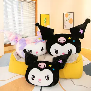 Tas bahu mainan lucu anak-anak gaya baru tas tangan boneka lembut kartun hadiah grosir boneka Anime Kuromi bantal tidur untuk anak-anak