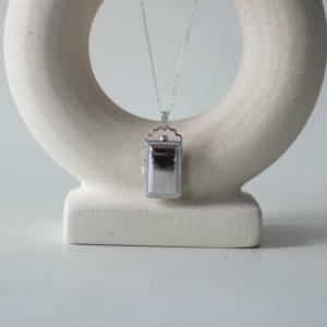 Collana Commemorativa in Argento <span class=keywords><strong>Sterling</strong></span> 925 con Ciondolo Urna Minimalista per Cremazione - Product Image 4