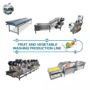 Industrial large production fruit vegetable dates apple cleaning production line