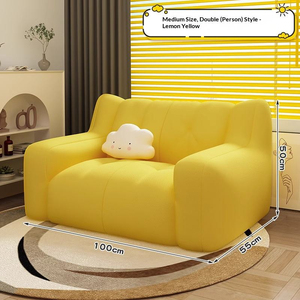 Canapé paresseux écologique, confortable et lavable, taille moyenne, deux places, pour chambre à coucher, petit appartement, maison de location - Product Image 2