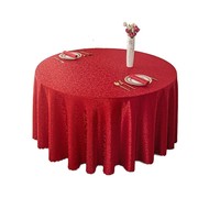 Nappe de table ronde en polyester anti-taches 800g, 360cm, pour hôtel, banquet, lavable, housse de table à manger