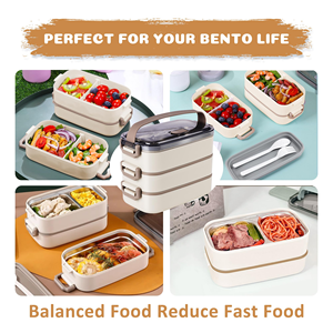 304 Multi-Layer <b>Insulated</b> Large Capacity Portable Food Bucket <b>Lunch</b> <b>Box</b> Office and Students - Product Image 4