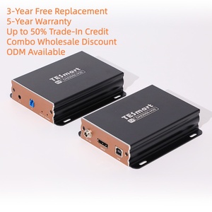 Extensor KVM TESmart 300m 8K DP sobre Fibra, Compatible con HDCP 2.2, con Puerto de Audio USB para Sala de Control, Centro de Datos, Estudio - Product Image 1