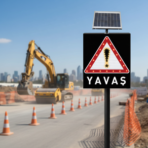 Solar-Powered Slow-Ground Traffic Sign Panel 600x750x80mm 20W - Product Image 3