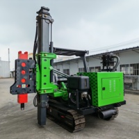 Pompe moteur vibrante solaire pour piquage de pieux à haute efficacité, compatible avec les sols molles et les spécifications de plusieurs pieux photovoltaïques