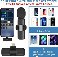 Microphone Lavalier Sans Fil Omnidirectionnel Professionnel K9 Plug & Play avec Réduction du Bruit pour iPhone Android YouTube