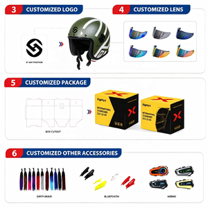 <span class=keywords><strong>Casco</strong></span> de Motocicleta Abatible 3/4 Personalizable con Visera, Unisex, Certificado DOT/ECE, Transpirable y Ligero, <span class=keywords><strong>Casco</strong></span> de Seguridad para Ciclismo - Product Image 4