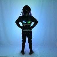 Costume de robot LED RGB Dance Tron pour homme, armure lumineuse, vêtements de scène, performance, fête, déguisement, Halloween, Noël, nouveauté