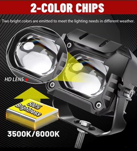 LED Auxiliary <b>Light</b> Projector Work Lamp White Yellow Beam Motorcycle Off Road Driving <b>Light</b> - Product Image 5