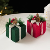 Boîte cadeau en mousse scintillante, centre de table de Noël, ornement à suspendre pour sapin de Noël, accessoire de décoration pour photomaton de fête