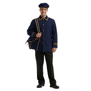 Costume <span class=keywords><strong>de</strong></span> Facteur Vintage pour Hommes, Ensemble Uniforme <span class=keywords><strong>de</strong></span> Facteur Rétro, Déguisement pour Halloween, Carnaval, Fête, Cosplay - Product Image 1