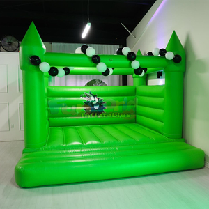 บ้านลมเด้งดึ๋งสีเขียวสำหรับเด็กเล่นกลางแจ้ง เหมาะสำหรับงานปาร์ตี้ - Product Image 2