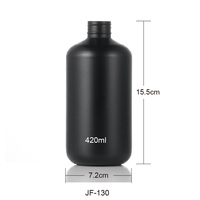 Bouteille pulvérisateur de luxe 420 ml 500 ml avec gâchette, robuste, pour spray d'ambiance, en plastique noir, pour produits capillaires, vente en gros