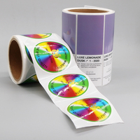 Étiquette autocollante en papier flexographique thermosensible imperméable, imprimée en usine Xinxing, en rouleau, pour codes-barres et emballages