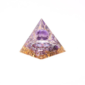 Wholesale Crystal Sphere Energy Pyramide Orgonite Healing <strong>Stones</strong> Orgone Pyramids for Decoration - Product Image 5