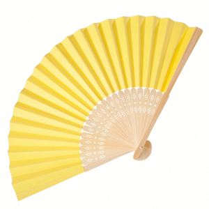 Abanicos de mano japoneses vintage de bambú, duraderos, de madera, plegables, para fiestas de verano, arte folclórico tallado, decoración en blanco para pintura deportiva - Product Image 1