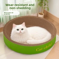 Meistverkauftes Hochwertiges Kratzfestes Verschleißbeständiges Nicht-Ablösbares Rundes Wellpappe-Katzenbett, Maßgefertigt