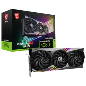 การ์ดจอ <span class=keywords><strong>MSI</strong></span> <span class=keywords><strong>GeForce</strong></span> <span class=keywords><strong>RTX</strong></span> <span class=keywords><strong>4080</strong></span> <span class=keywords><strong>16GB</strong></span> สำหรับเล่นเกม X ทรีโอพร้อมหน่วยความจำ<span class=keywords><strong>16GB</strong></span> GDDR6X 256-bit รองรับโอเวอร์คล็อก - Product Image 1