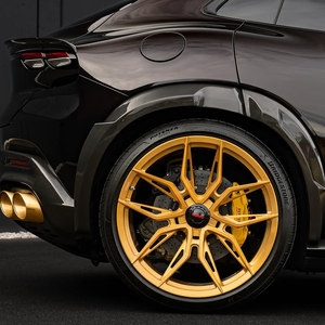 Jantes en alliage d'aluminium forgé compatibles Purosangue, 35 mm ET, neuves, 19-21 pouces, finition chrome SU7, design à cinq branches, universelles 100 mm - Product Image 1