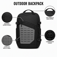Mochila Táctica Personalizada con Sistema MOLLE, Gran Capacidad, Múltiples Compartimentos, para Laptop, Hidratación, Campismo, Senderismo y Supervivencia