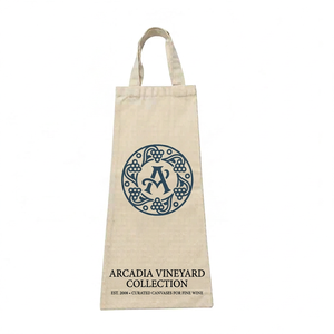 Borsa per Vino in Tela con Logo Personalizzato Stampato, Ecologica, Riciclata, Riutilizzabile, Grande Borsa in Tela di Cotone per <span class=keywords><strong>la</strong></span> <span class=keywords><strong>Spesa</strong></span> - Product Image 2