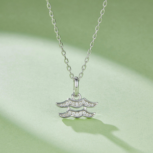 रिन्टिन स्मएन56 मोइससानाइट गहने कस्टम व्यक्तिगत जन्म माह रोडियम प्लेटेड डायमंड बनाम महिला श्रृंखला हीरा बनाम महिला श्रृंखला हीरा पेलेंट हार - Product Image 4