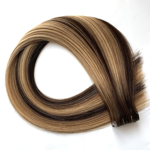 Extensiones de Cabello Humano Virgen 100% de Fábrica al por Mayor, Doble Trama, con Cinta Adhesiva, Color Piano Liso - Product Image 3