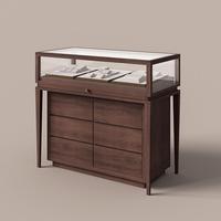 HongMing Display rak piring desain giok antik kabinet pajangan perhiasan berdiri bebas gaya Tiongkok baru Mudah