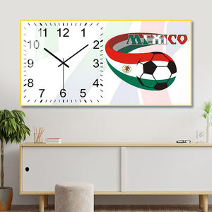 นาฬิ<span class=keywords><strong>กา</strong></span>แขวนผนังรูปฟุต<span class=keywords><strong>บอล</strong></span>ธงชาติเม็กซิโกแบบปรับแต่งได้สำหรับแฟนบอล ตกแต่งบ้านส่วนตัว ห้องนั่งเล่น - Product Image 3