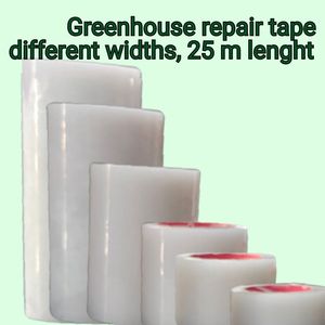 UV Resistant Transparent Polyethylene Adhesive Film Tape 10cm 25m 150 Mic <b>Greenhouse</b> Repair & Tunnel <b>Cover</b> Agricultural <b>Plastic</b> - Product Image 2