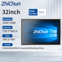 Écran tactile industriel de 32 pouces IP65, moniteur d'affichage, tablette PC robuste, mini PC en stock pour machine de vente automatique marine