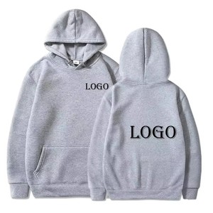 Men Custom Logo Hooded Pullover Hoodies <b>Sweatshirts</b> <b>Plain</b> Blank Knitted Polyester/Cotton Windproof Sublimated Printing Clothing - Product Image 2