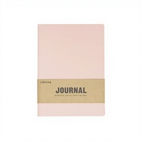 Carnet de notes A5 personnalisé en cuir PU souple marron classique, reliure cousue, lignage simple, pour l'école