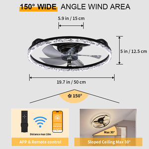 Ventilador de Techo LED Eléctrico Moderno de Alta Calidad, 6 Velocidades de Viento, Atenuación Continua, Control Remoto por Aplicación, Flujo de Aire Reversible, Motor BLDC - Product Image 4