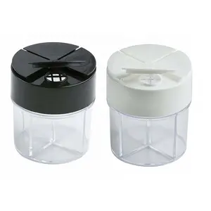Spice Plastic Container 120ml 4 In 1 Multi Chamber Kitchen Salt And Pepper Shaker Plastic Spice Jar Seasoning Bottle Spice Container