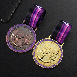 Medaglia Sportiva Personalizzata in Metallo, Lega di Zinco, Oro e Bronzo, Design 3D in Rilievo per Danza e Ginnastica, Produttore di Medaglie - Product Image 4