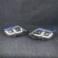 Phares LED modifiés, ensemble de phares doubles à 2 lentilles, clignotants avant, feux de route et de croisement pour Toyota Fortuner 12-15