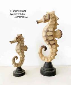 2023 yeni gelenler okyanus reçine el sanatları deniz hayvanları heykeli balık denizatı süs heykel - Product Image 2