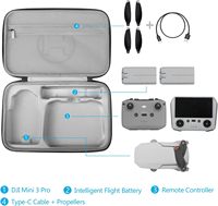 Kotak Penyimpanan Perjalanan Anti-Shock Pelindung untuk DJI Mini 3 Pro / Mini 3 RC / RC-N1 Remote Controller dari EVA Keras