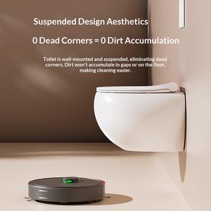 Inodoro de Cerámica con Forma de Huevo, Montado en la Pared, para Baño, Suspendido, para Apartamentos <span class=keywords><strong>Pequeños</strong></span>, con Drenaje en la Pared, Cisterna Empotrada - Product Image 4