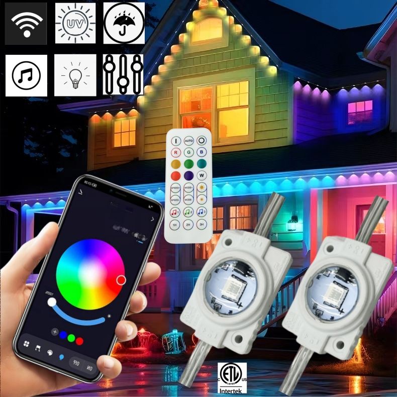 Smart RGB + IC App Control Eaves Light - 100FT Holiday Decoration