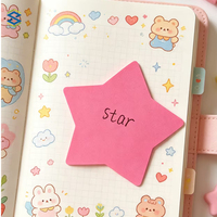 Blocs-notes adhésifs en forme d'étoile réutilisables multi-usages pour une écriture fluide, blocs-notes autocollants en PET pour la maison, l'école, le bureau, bloc-notes pour mémos