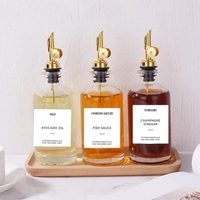 Bouteille de distributeur d'huile d'olive pour la cuisine Distributeur de sirop de café Verseur lesté Distributeur de bouteilles en verre pour la cuisine