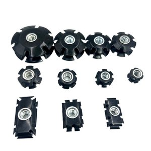 Xin Accessories – écrou à ressort M6 en forme de fleur de prunier pour connexion de tube de fourche de vélo de montagne, acier au manganèse de qualité A, oxydation noircissante - Product Image 1