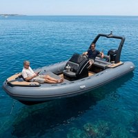 Bateau pneumatique semi-rigide de luxe 5,2 m (17 pieds) en Hypalon avec moteur Yamaha 90 CV, léger, console centrale, pour plongée sportive et bateau rapide